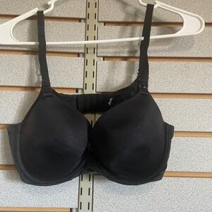 Black Wireless T-Shirt Bra Adjustable Straps Comfortable Everyday Nursing 36 B